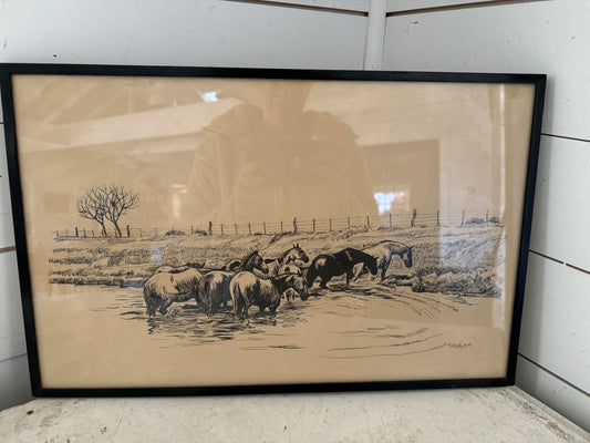 Framed English Horse Print