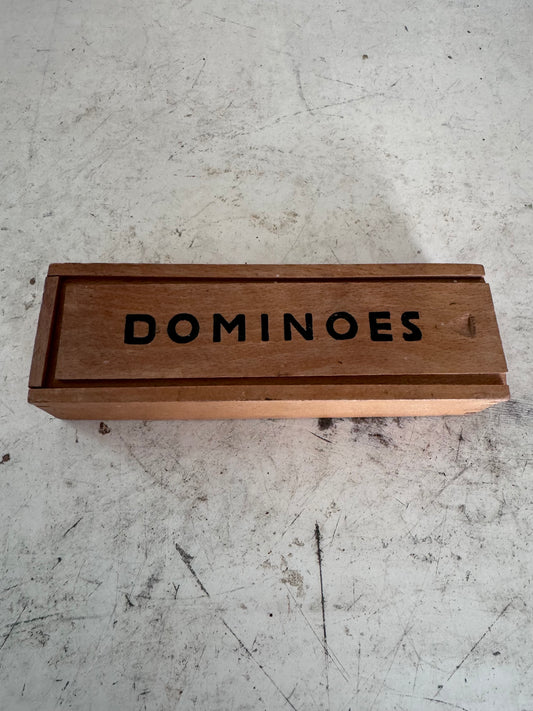 Vintage set of wood dominoes (missing 2 Dominoes)