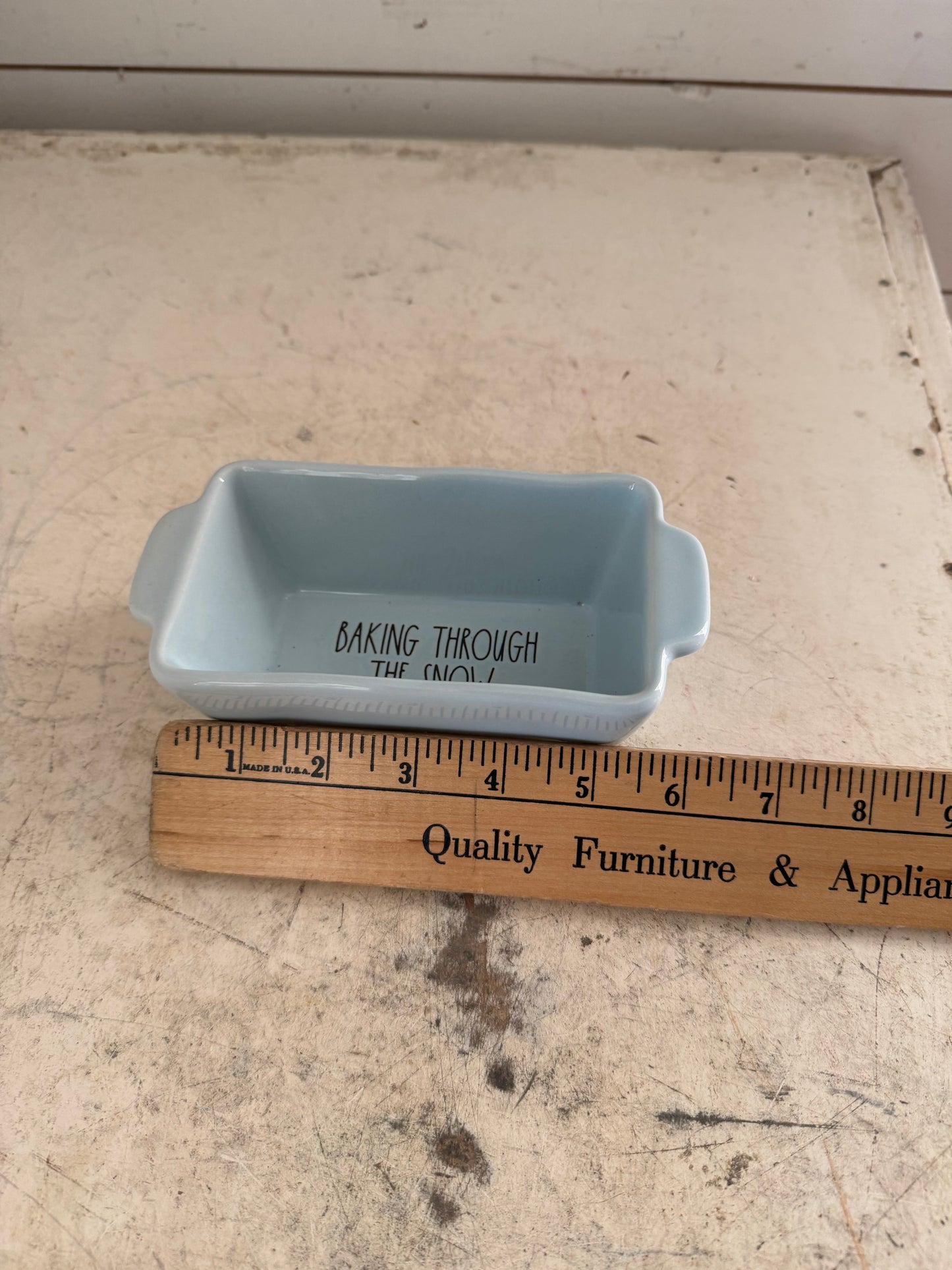 Rae Dunn by Magenta "baking through the snow" mini loaf pan