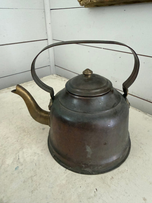 Unpolished Vintage Copper Tea Kettle
