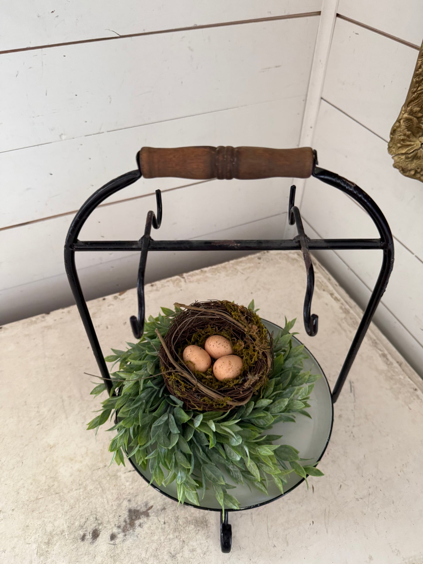 Coffee/Cocoa Stand Tray with Hooks Greenery not included