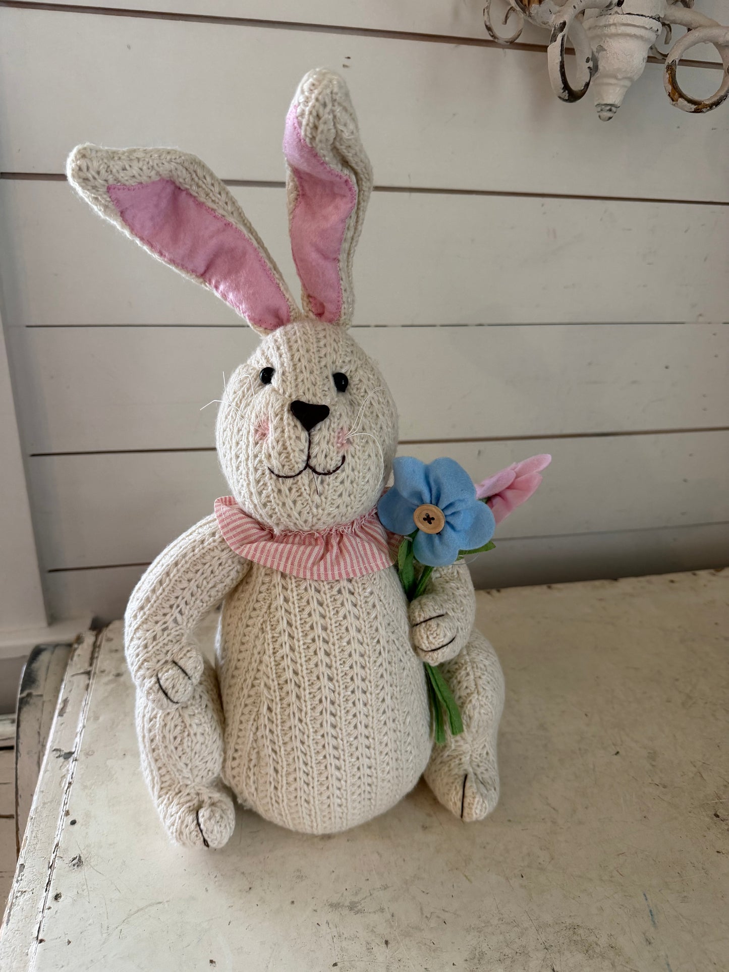 Cotton & Co. Wool Bunny with Flowers