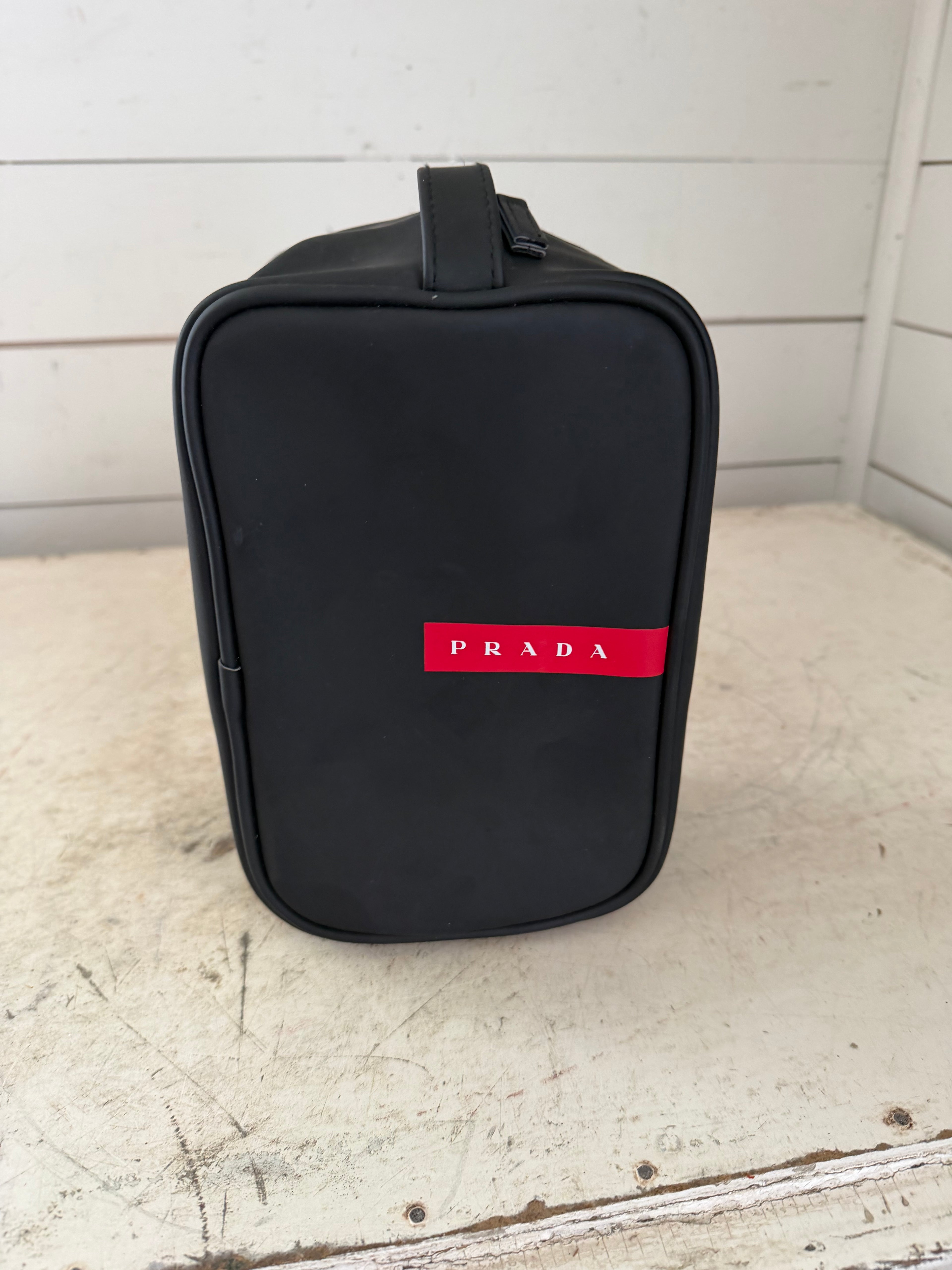 Prada Luna Rossa Black Toiletry bag dopp kit shaving bag