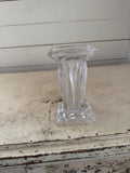 PartyLite Quad Prism 24% Lead Crystal Square Pedestal Pillar Candle Holder Vase