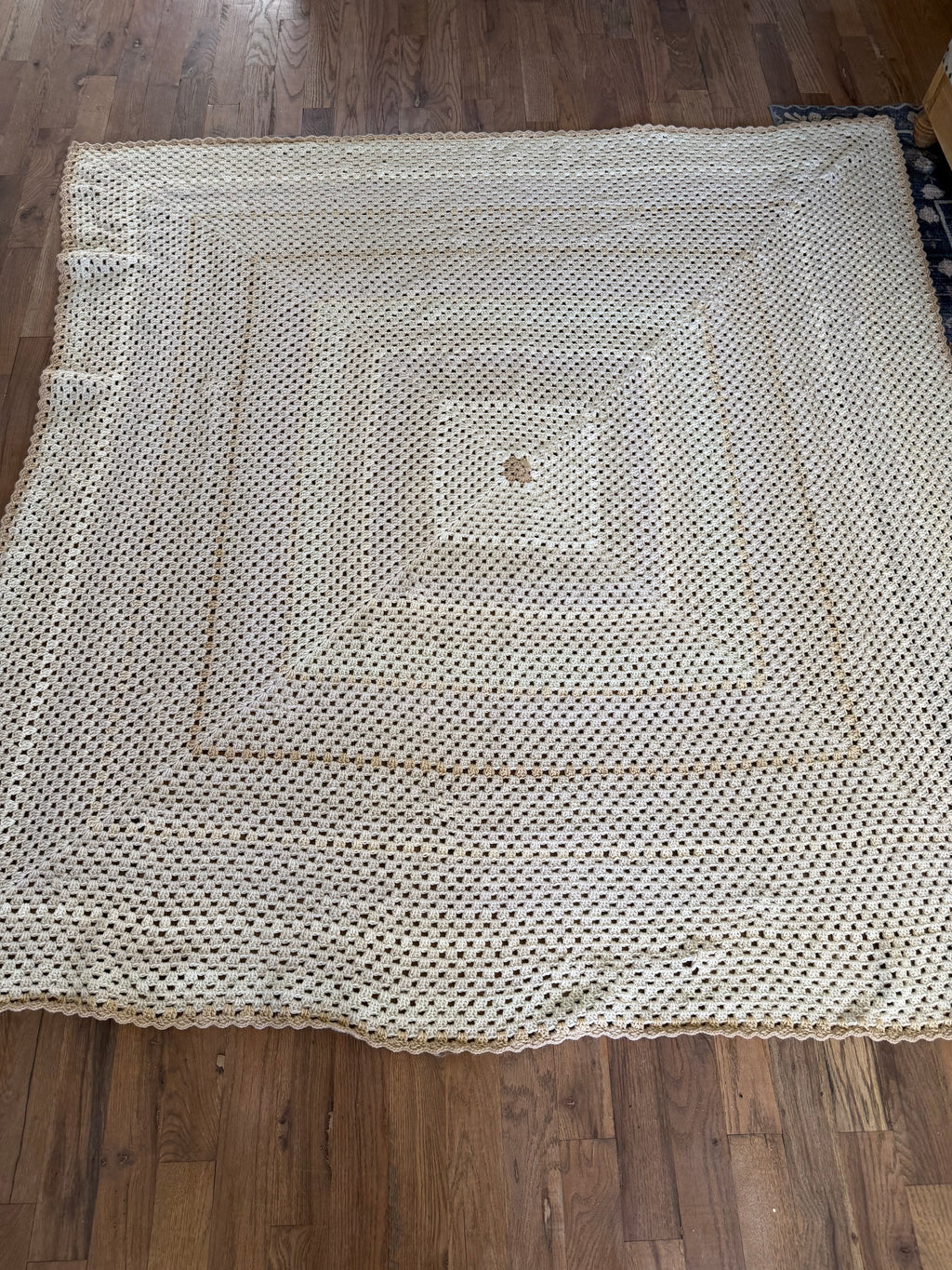 Cream Oversized Afghan