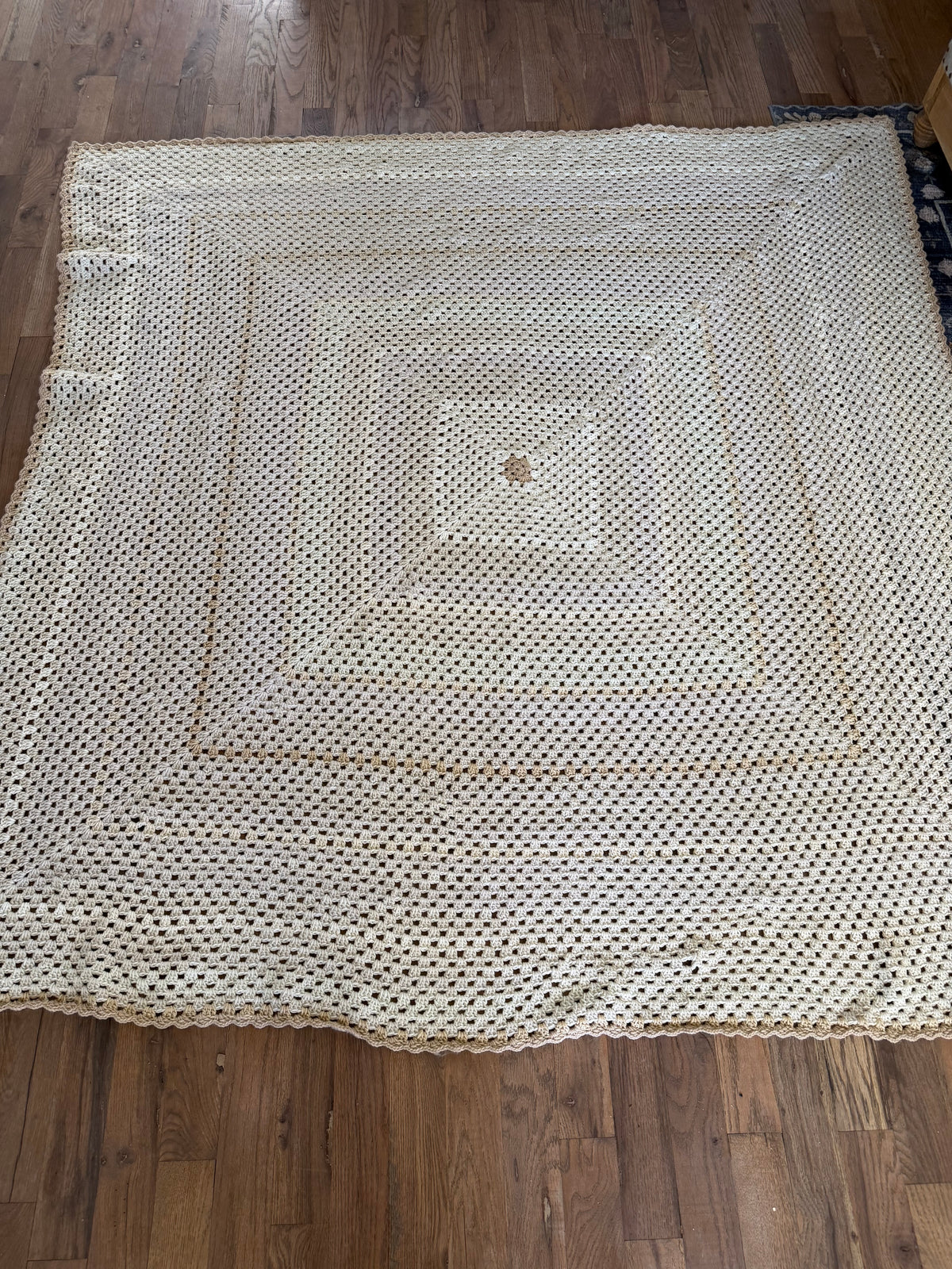 Cream Oversized Afghan
