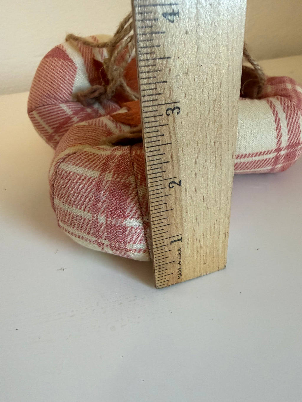 Set of plaid fabric pumpkins
