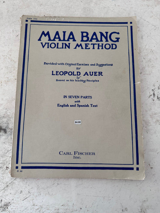 Maia Bang Violin Method Part 3 music book
