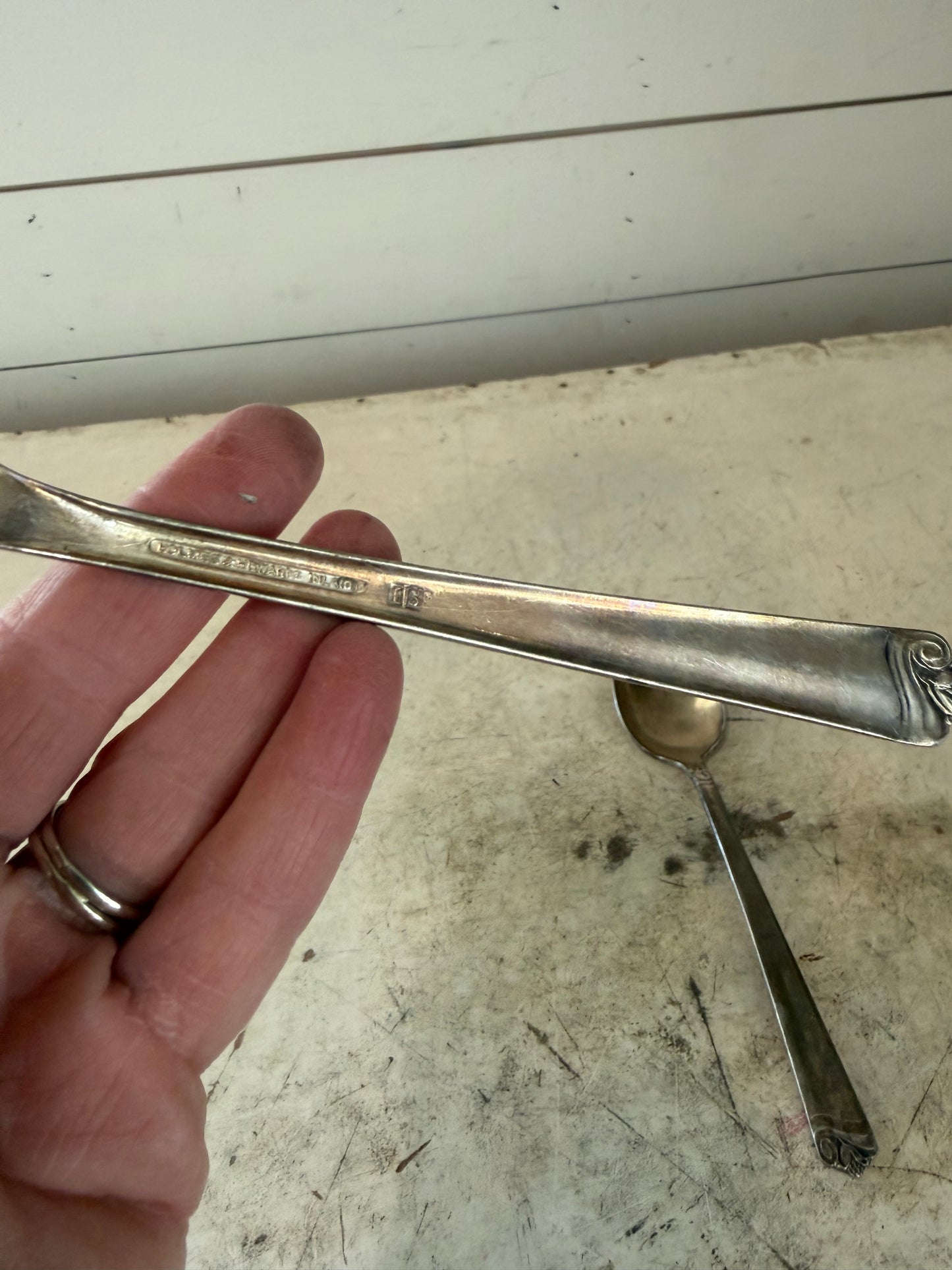 Silver plate serving spoon sold individually