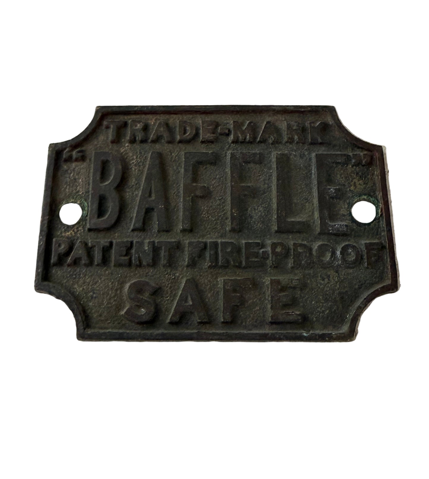 Antique English Safe Plaque