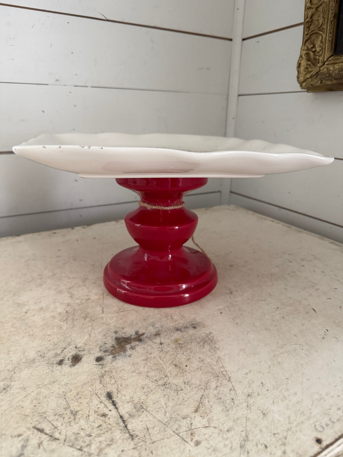 Ceramic Christmas cake plate