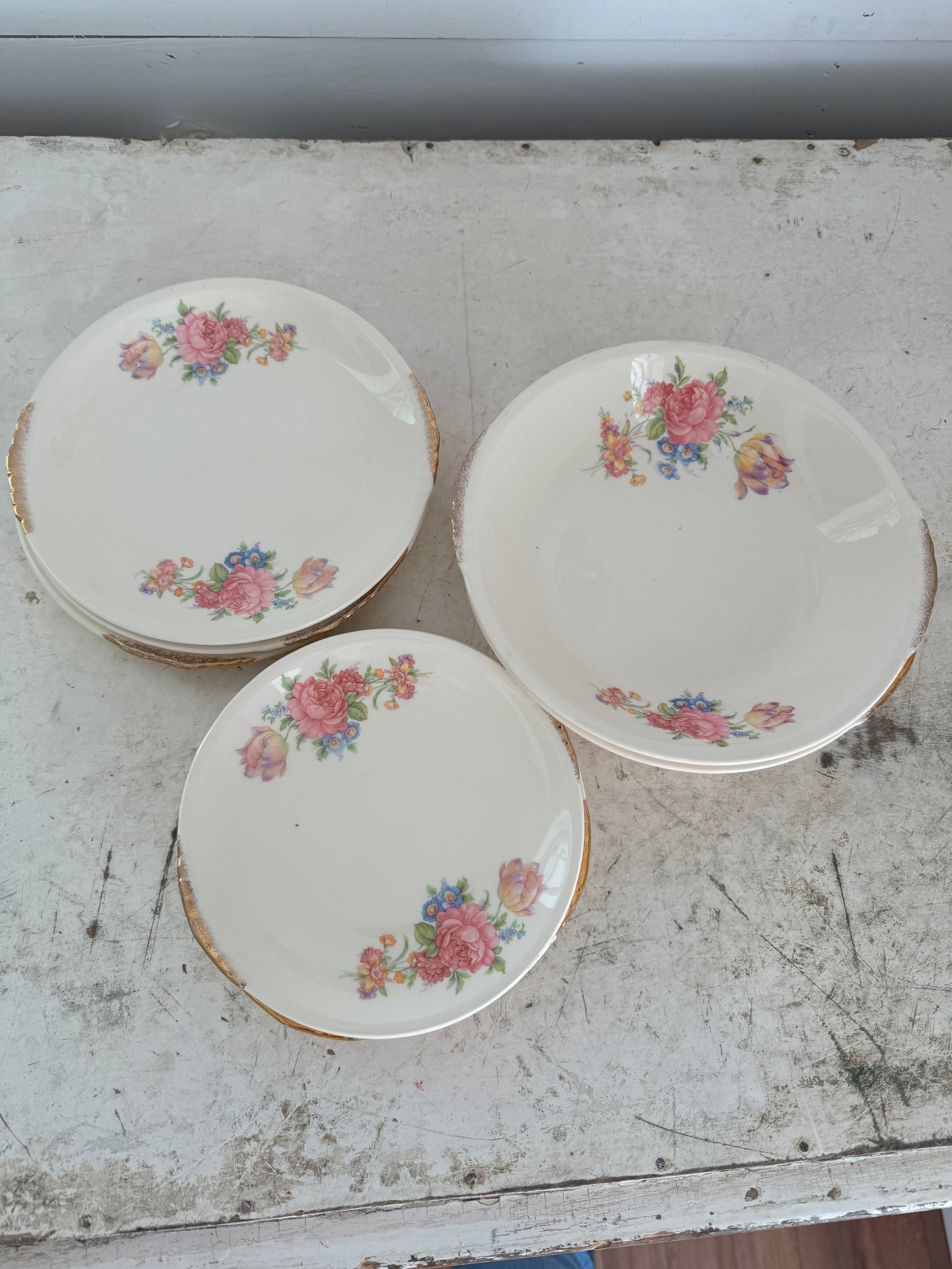 Vintage Paden City Pottery Pink Roses
