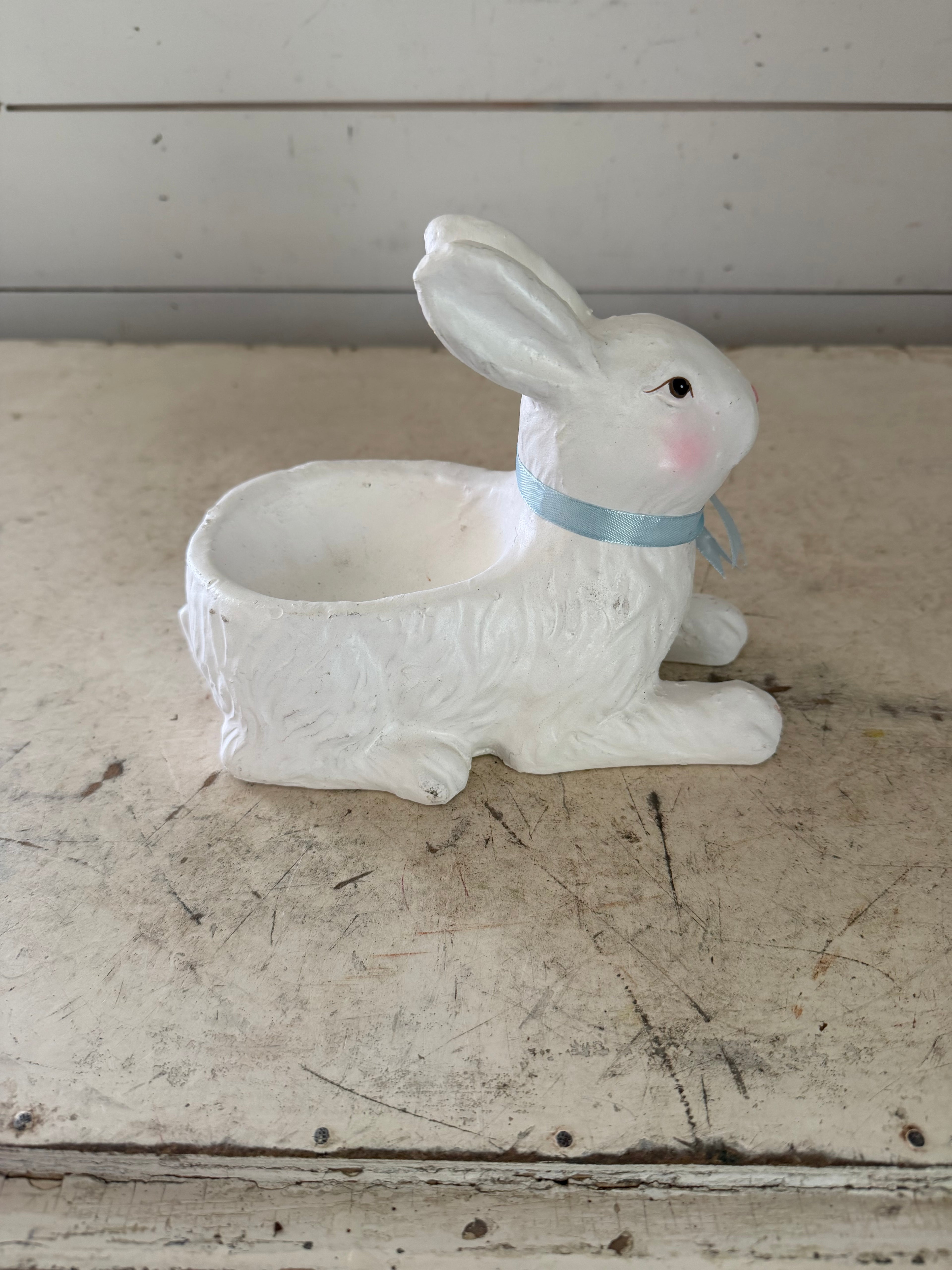 Vintage Ceramic Easter Bunny Planter