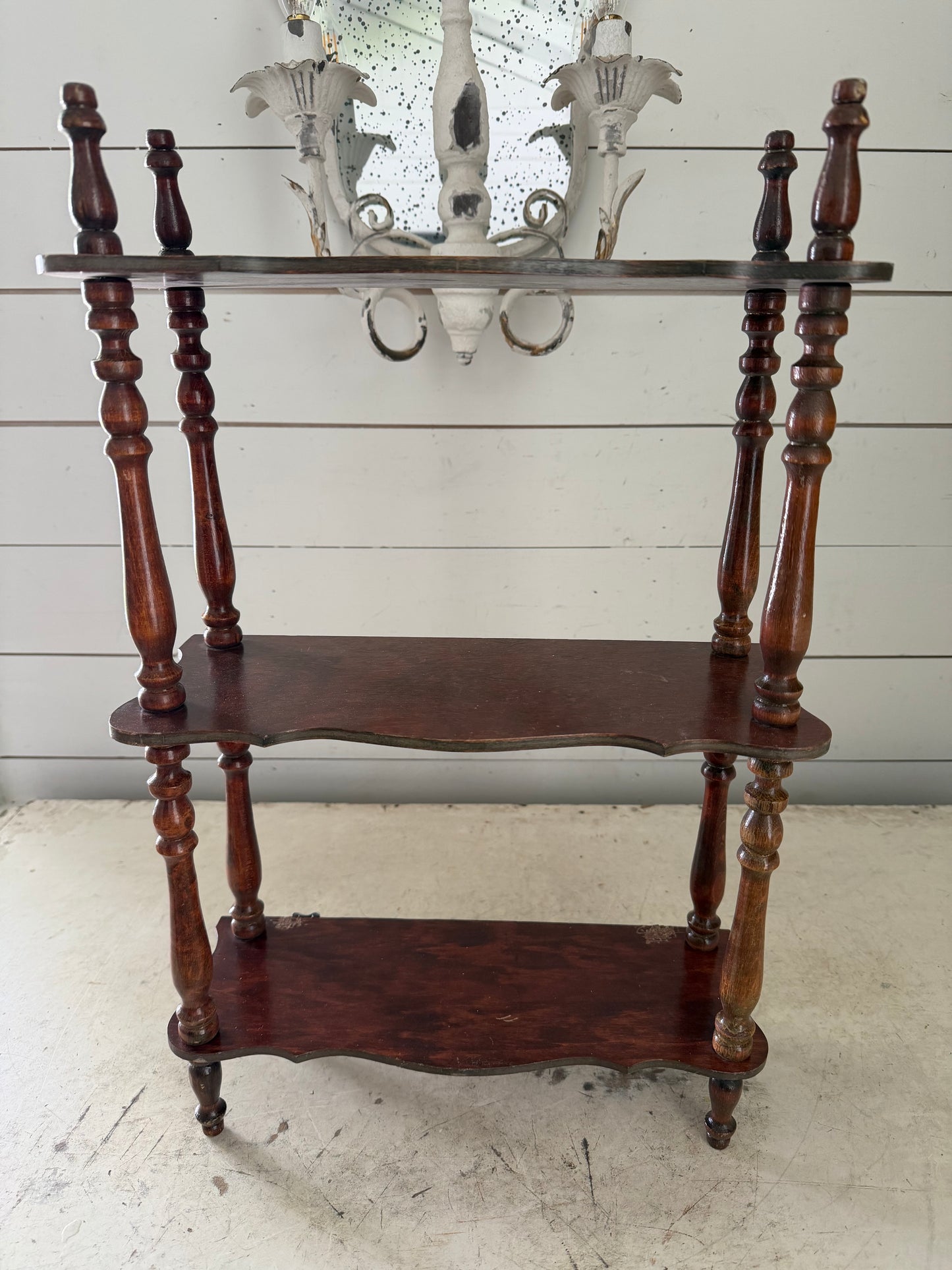 3 Tier Wood Wall Shelf - will get makeover and Ship Disassembled