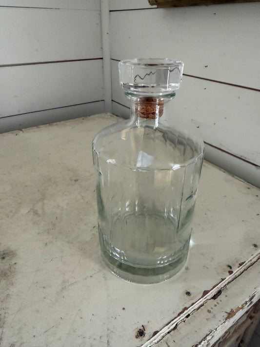 Suntory Vintage Japan Whiskey Empty Bottle 750 ml Crystal Glass w stopper/top