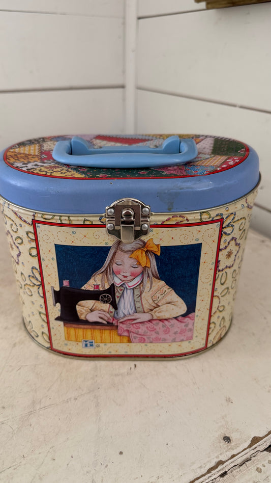 Vintage Mary Englebreit sewing tin as is