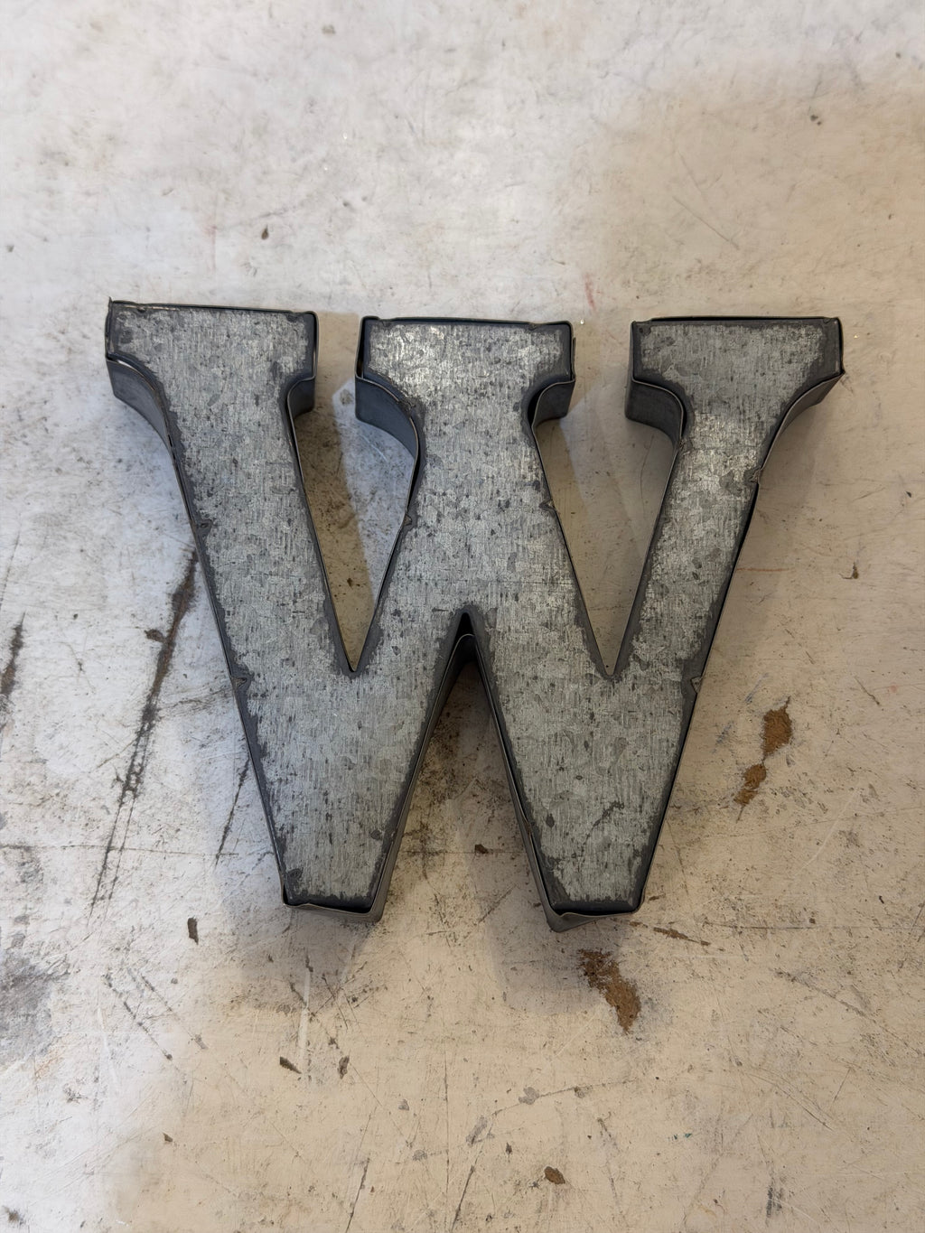 Rustic galvanized, tin letters sold individually Rusted galvanized, tin letters sold individually 3-3/4” - hanging hardware on back