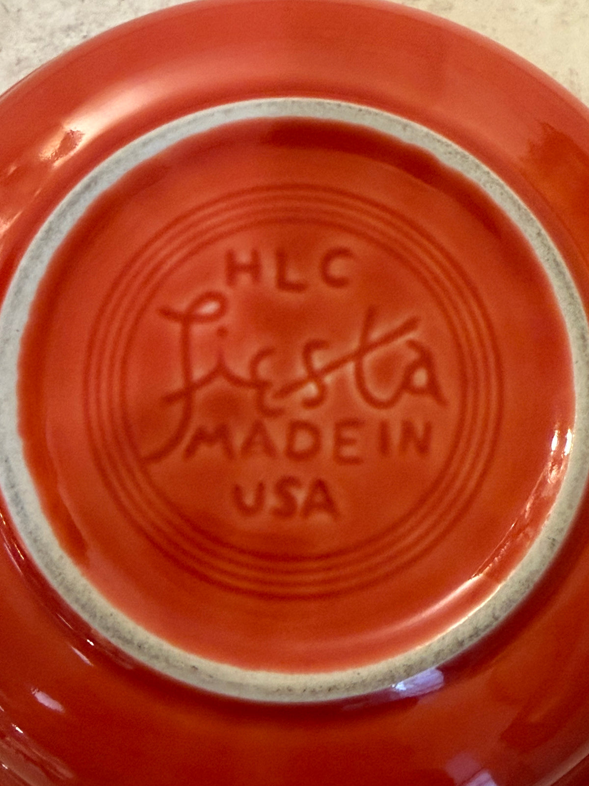 vintage Homer Laughlin Fiestaware 7" coupe cereal bowls in yellow and scarlet colors - SOLD individually