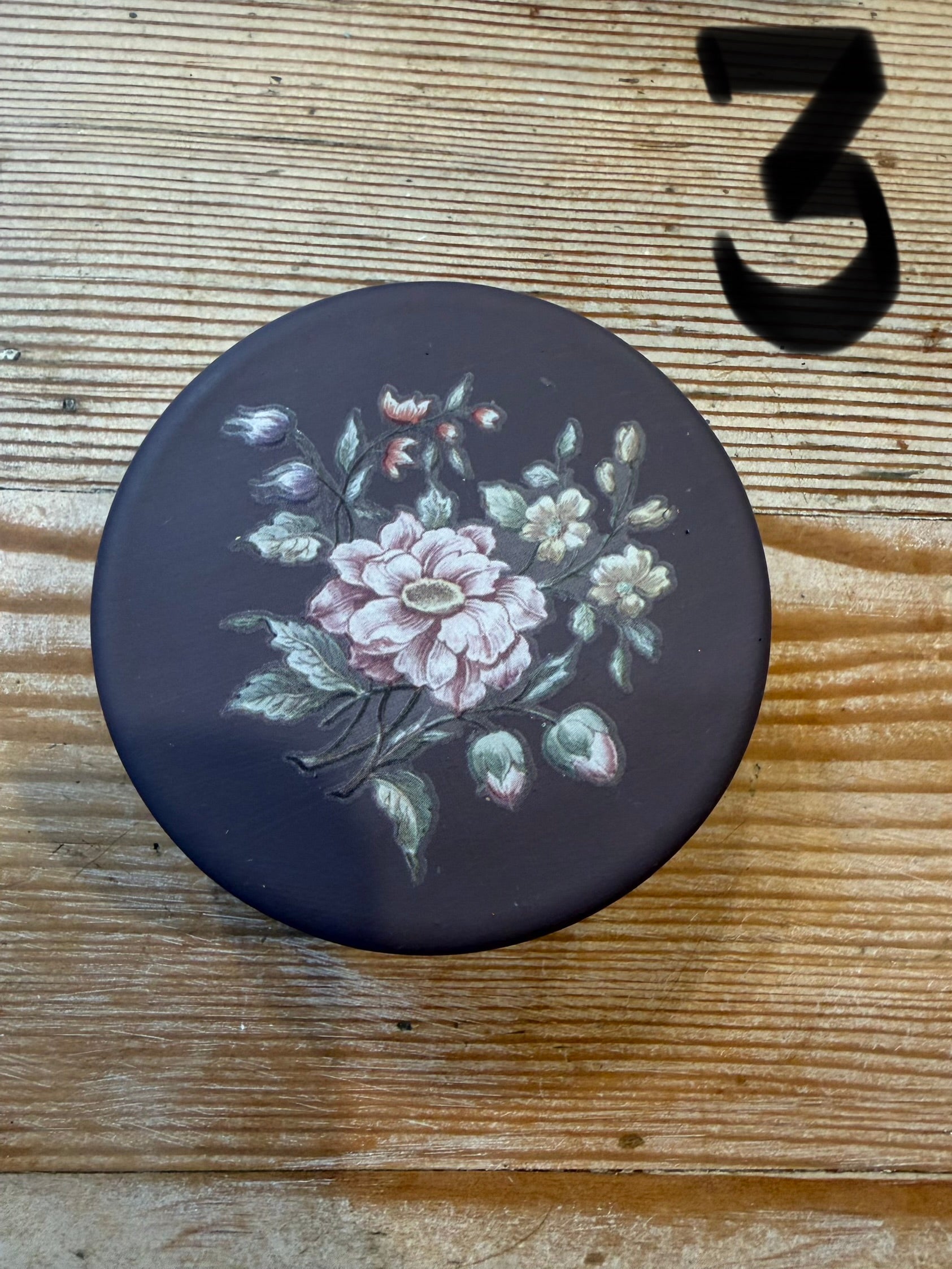 3” ceramic Trinket Dishes with IOD Floral Transfers - Sold Individually