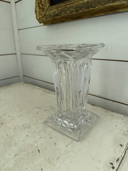Partylite Quad Prism Pedestal Candle Holder made of crystal