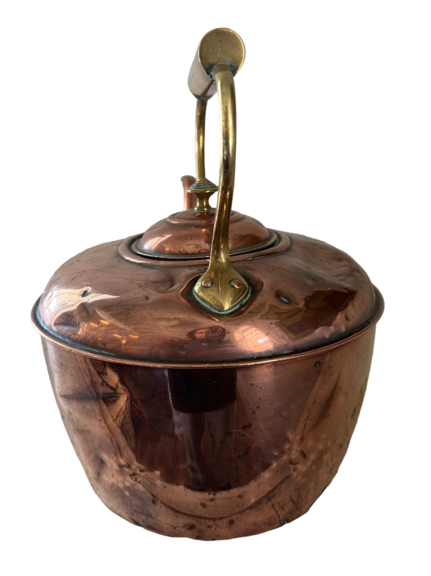 Georgian Copper Tea Kettle with Goose Neck Spout