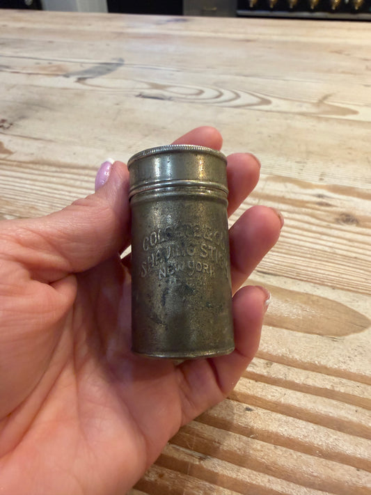 Antique Colgate & Co. Shaving Stick Tin: Early 1900s Grooming Collectible