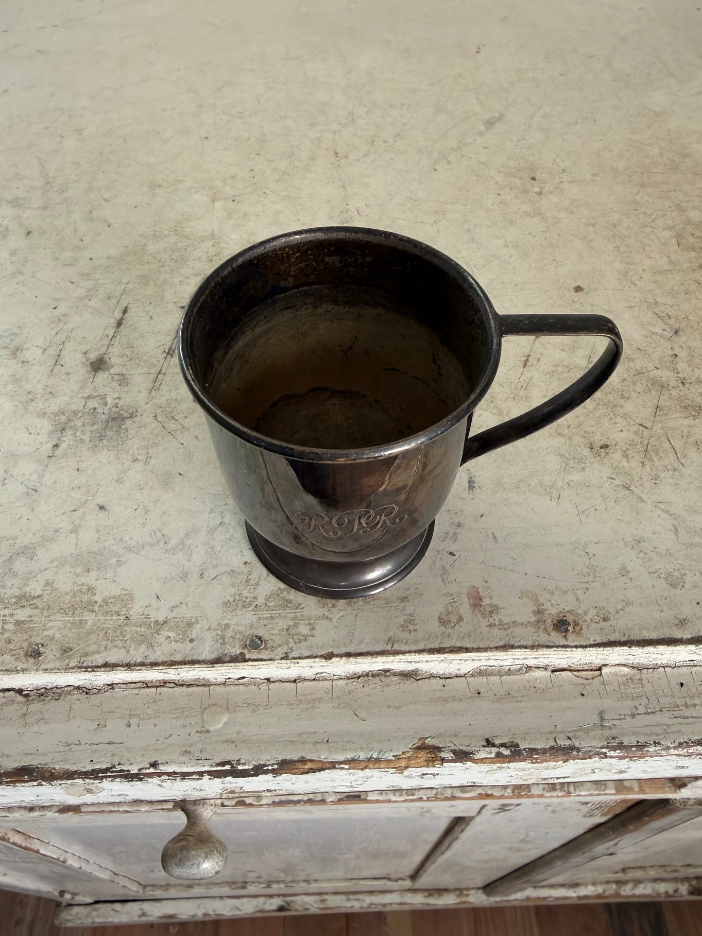 Vintage Silver Plated Christening cup Engraved RTR