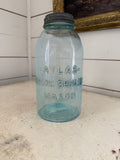 Half gallon Atlas jar with lid