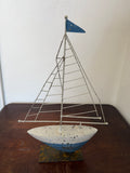 Coastal Tabletop Sail Boat Decor