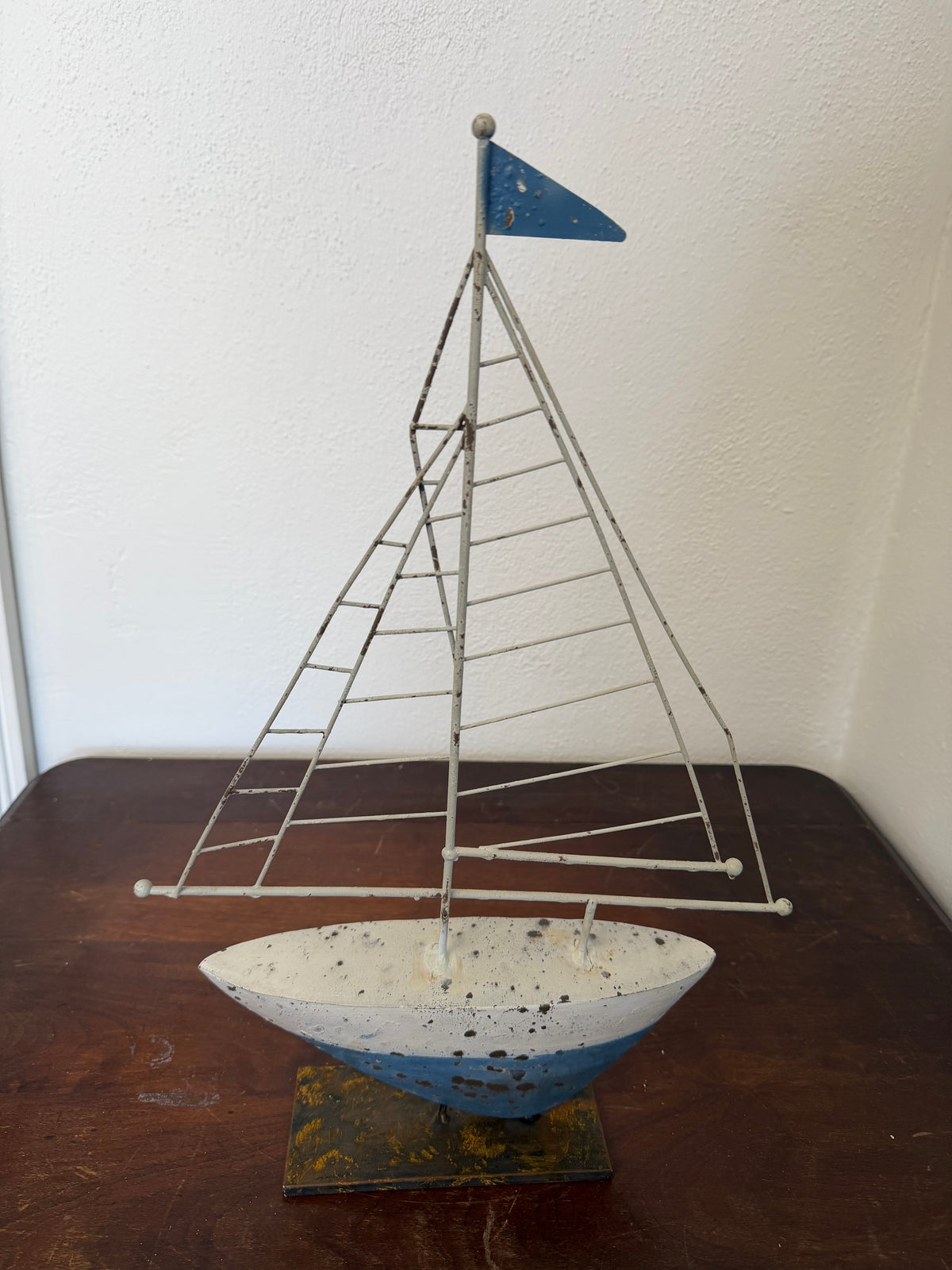 Coastal Tabletop Sail Boat Decor