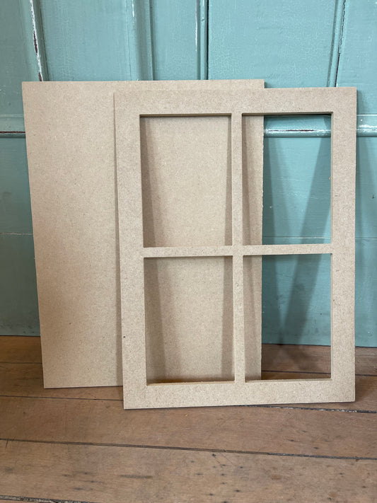 MDF Window and backer - fits A4 Rice Paper