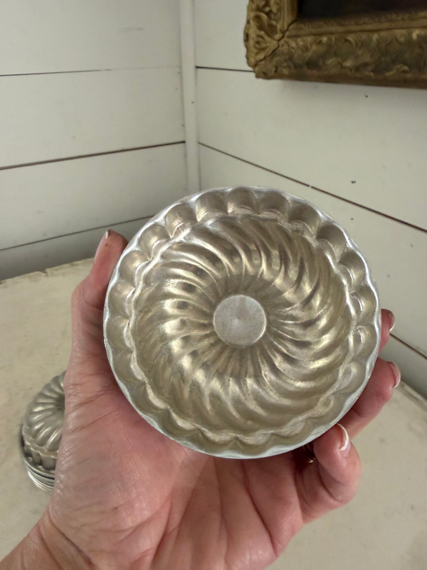 Set of vintage aluminum Jell-O molds mini