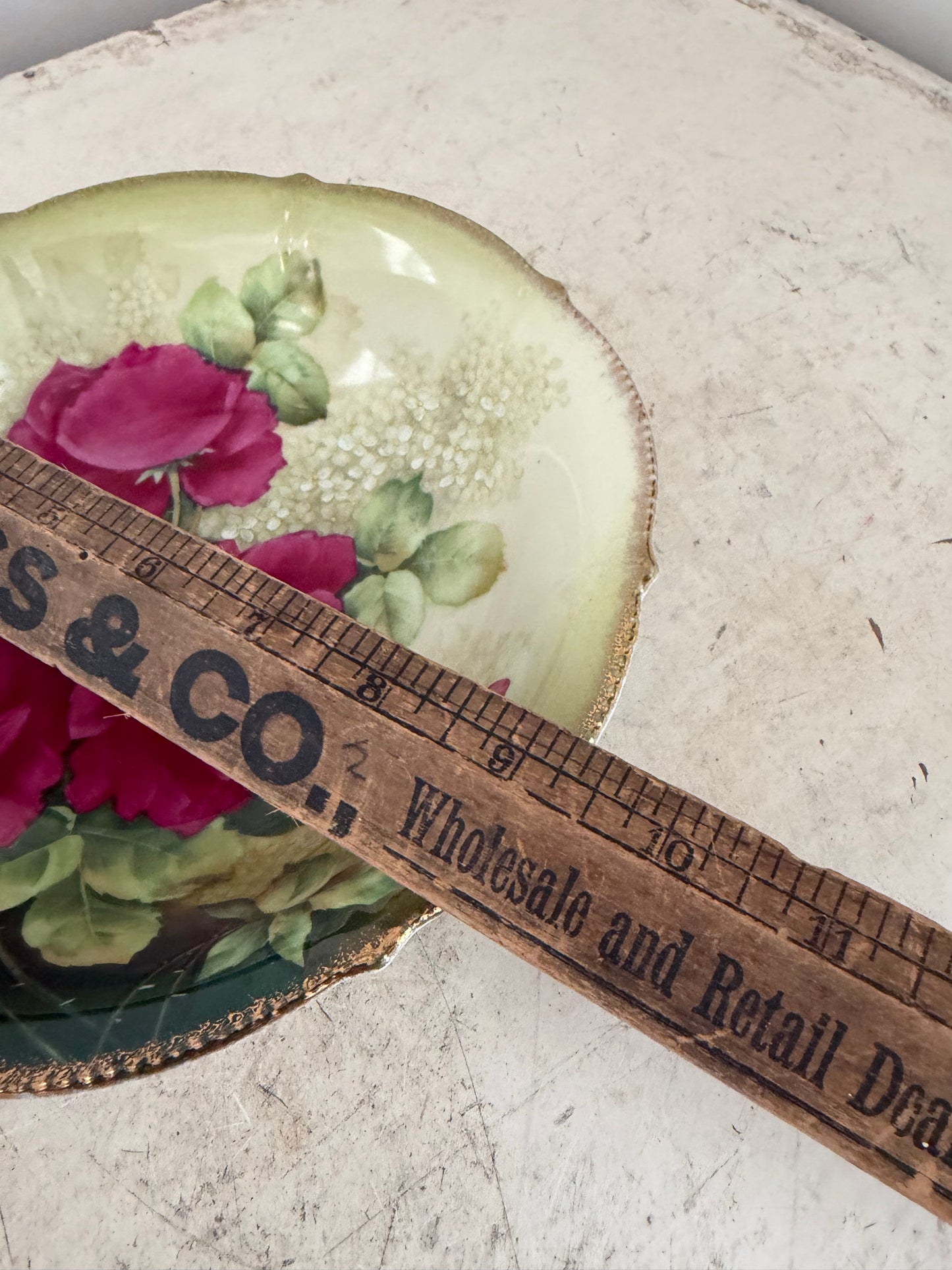 Vintage Hand Painted Roses Bowl
