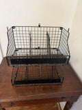 Two tier wire basket organizer