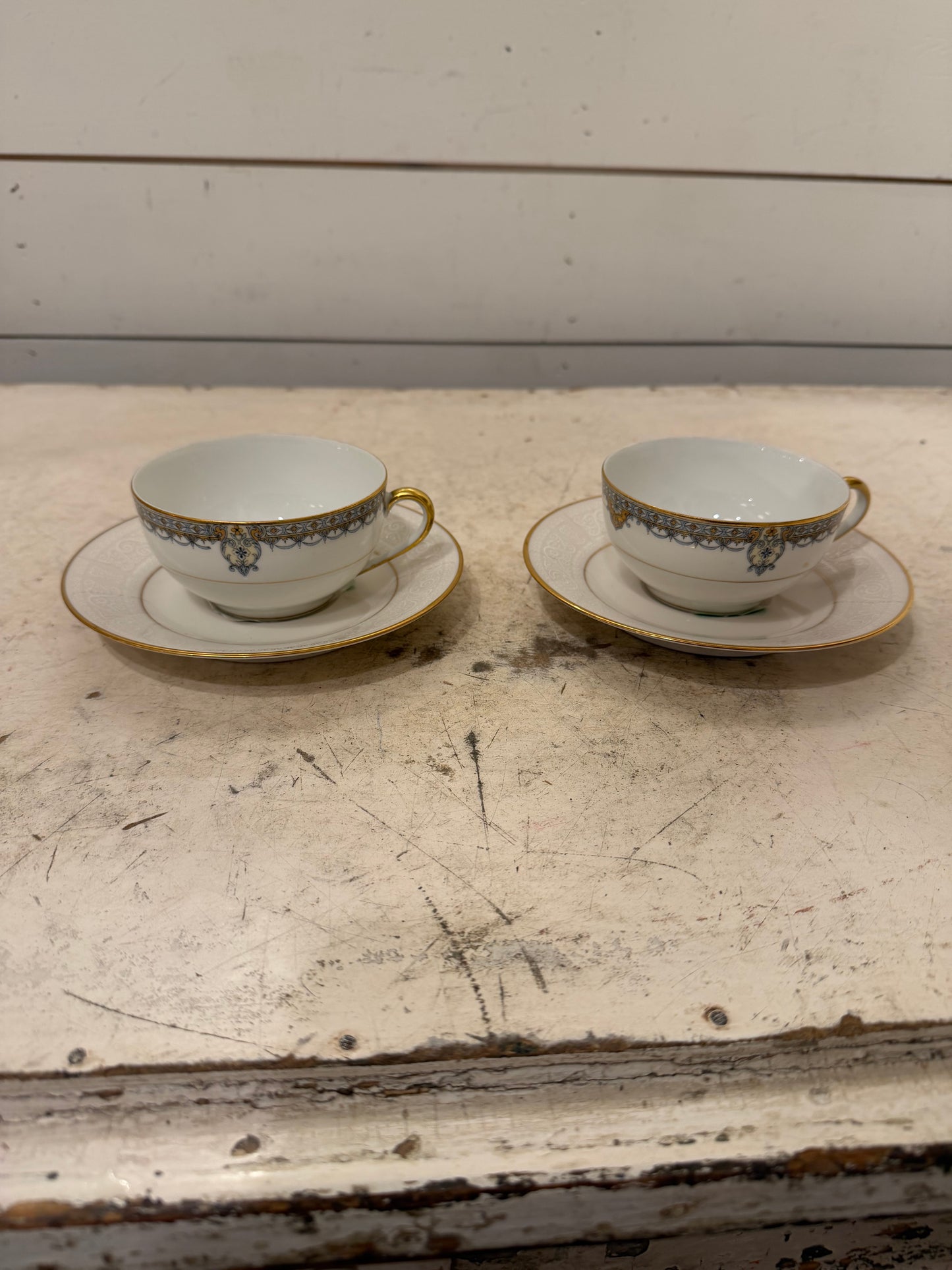 Noritake Beaumont flat cup and saucer set - each set sold separately