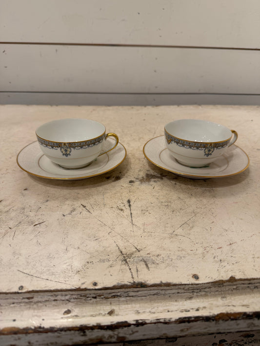 Noritake Beaumont flat cup and saucer set - each set sold separately