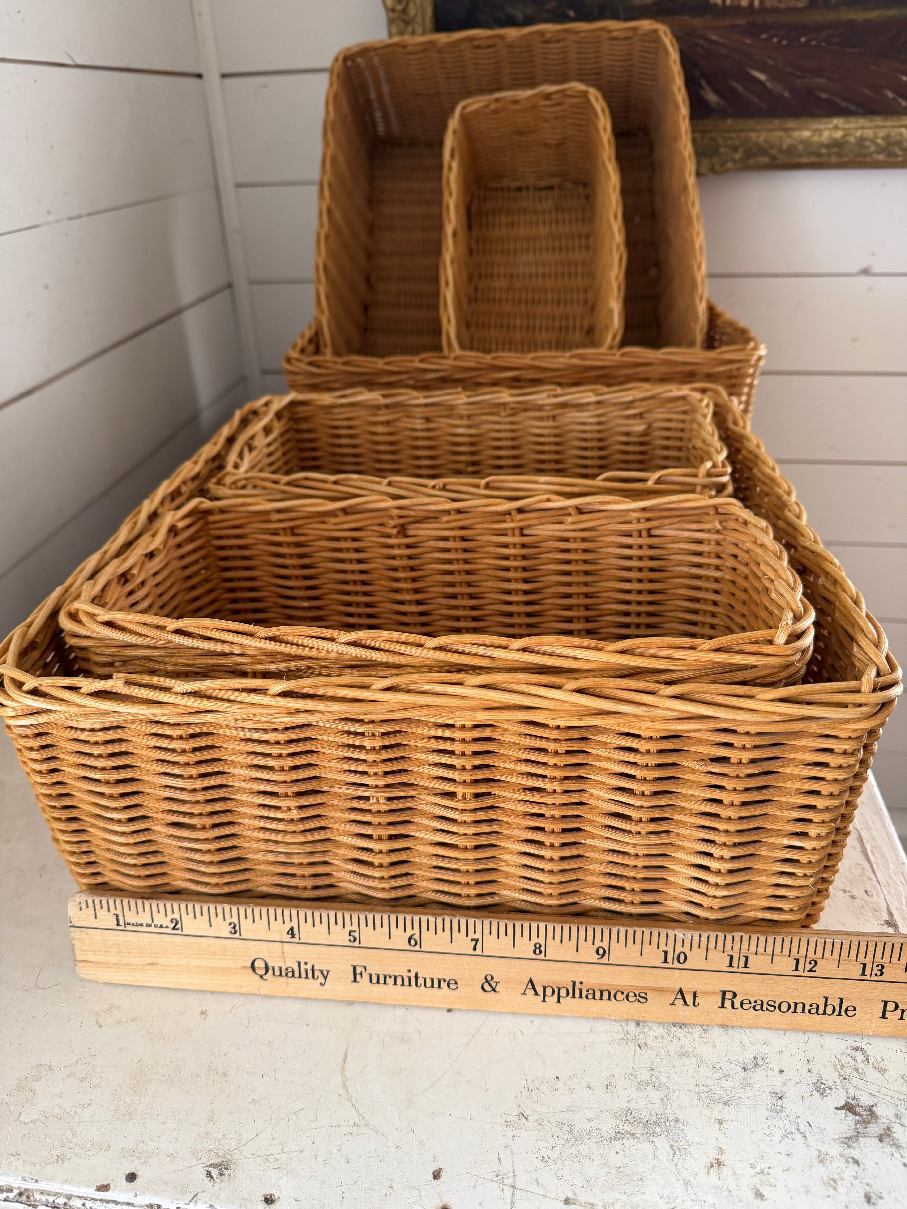 Woven Ratan Storage Baskets - Sold Individually