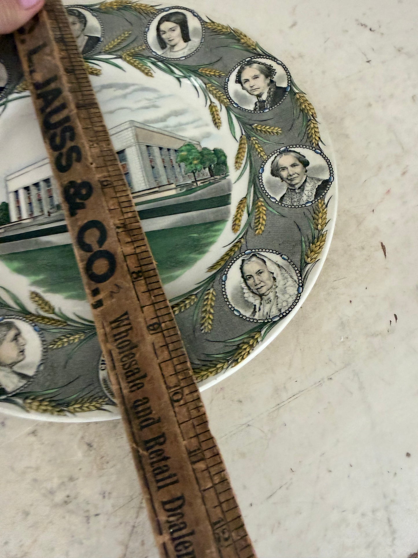 Adams 1955 RELIEF SOCIETY BUILDING Dinner Plate - The Church of Jesus Christ of Latter-Day Saints - Polychrome Commemorative Collector Plate