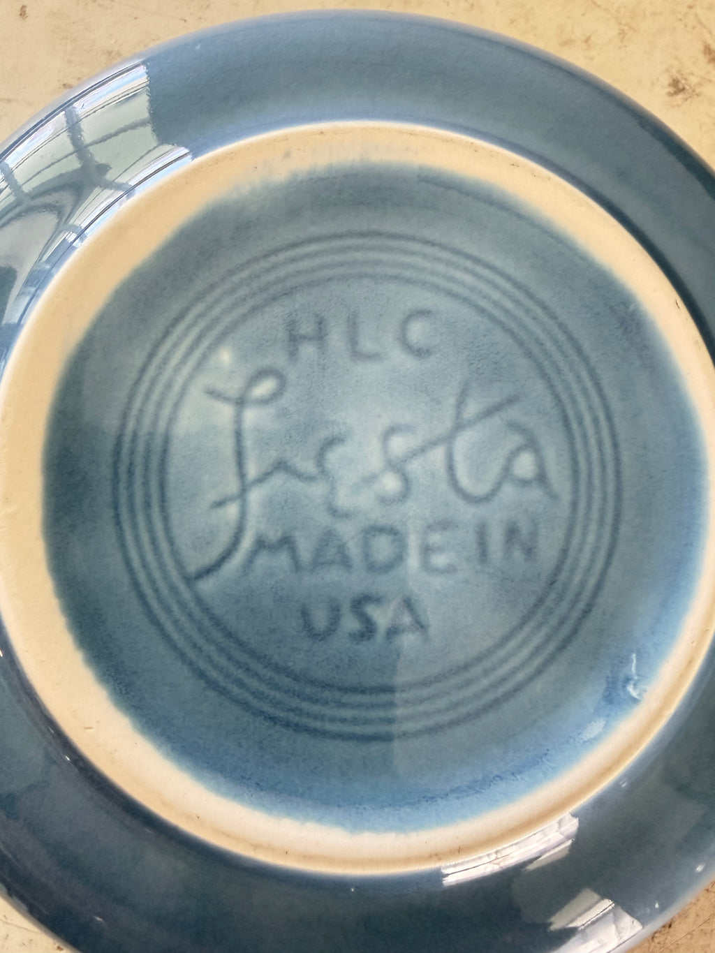 Fiestaware Dishes in Periwinkle Blue