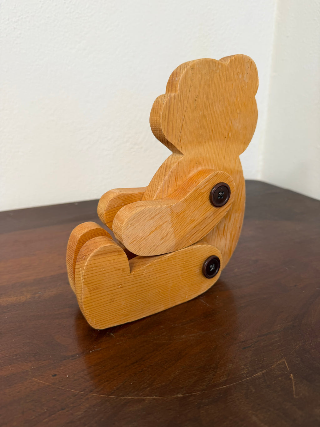 Vintage Hand Made Wood Bear