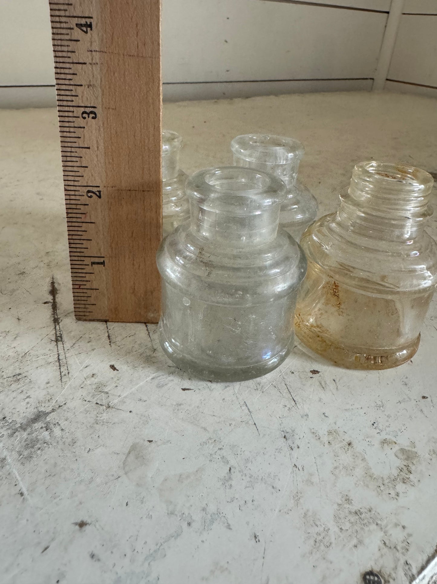 Antique Clear English Ink Well