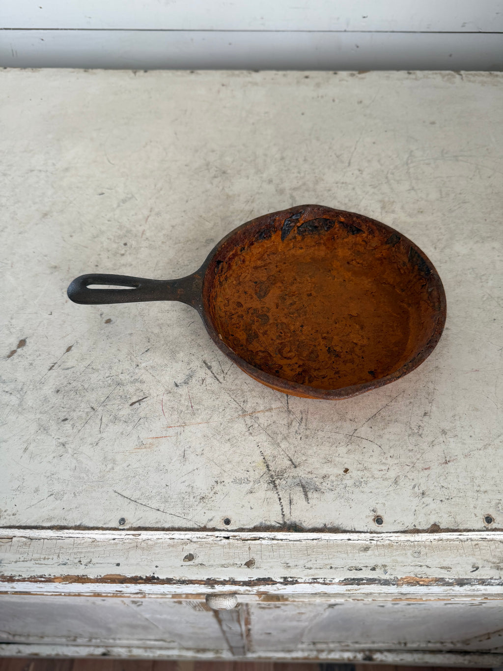 Vintage 6” cast iron Skillet -Will Get Cleaned and re-seasoned