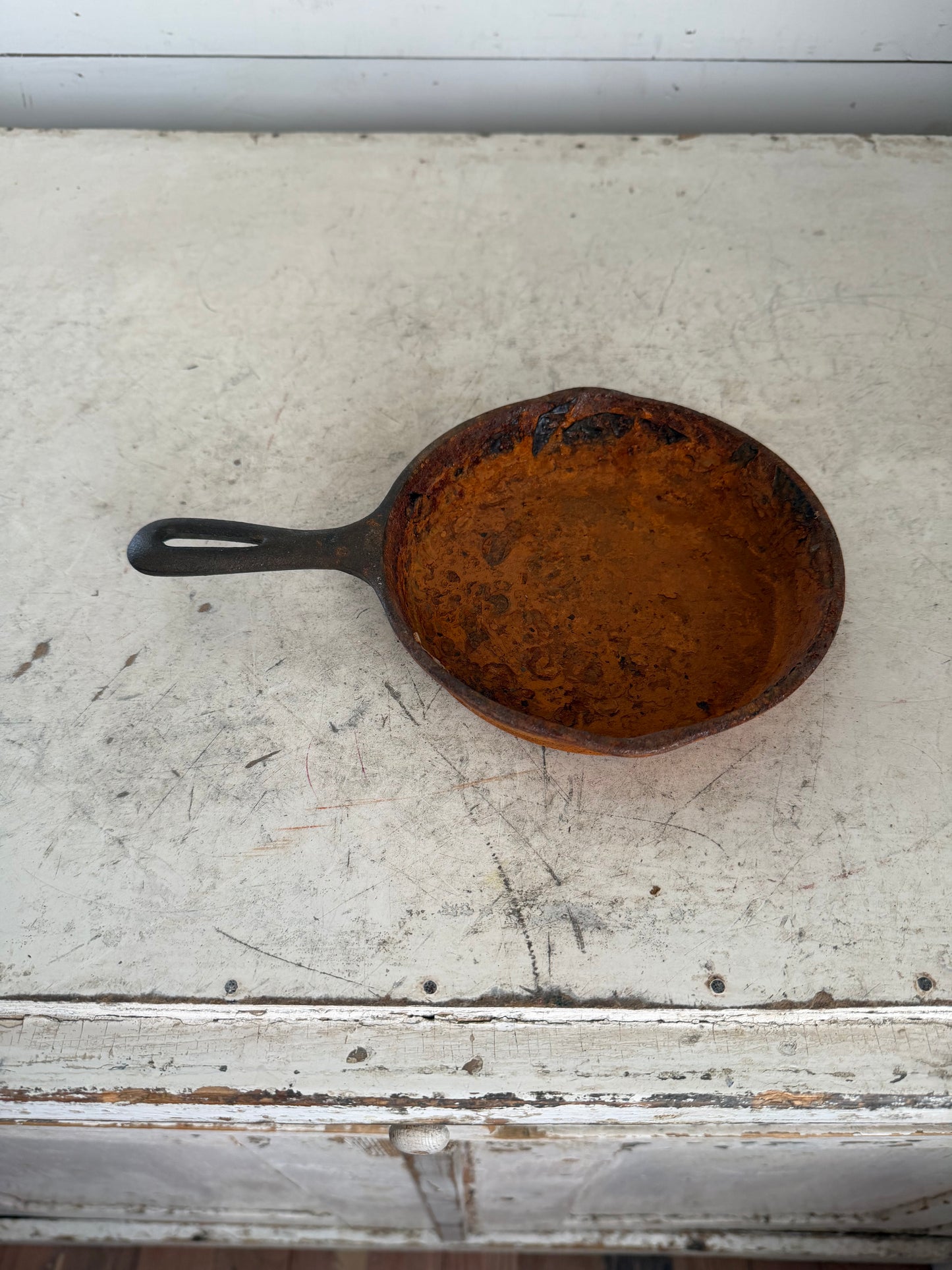 Vintage 6” cast iron Skillet -Will Get Cleaned and re-seasoned