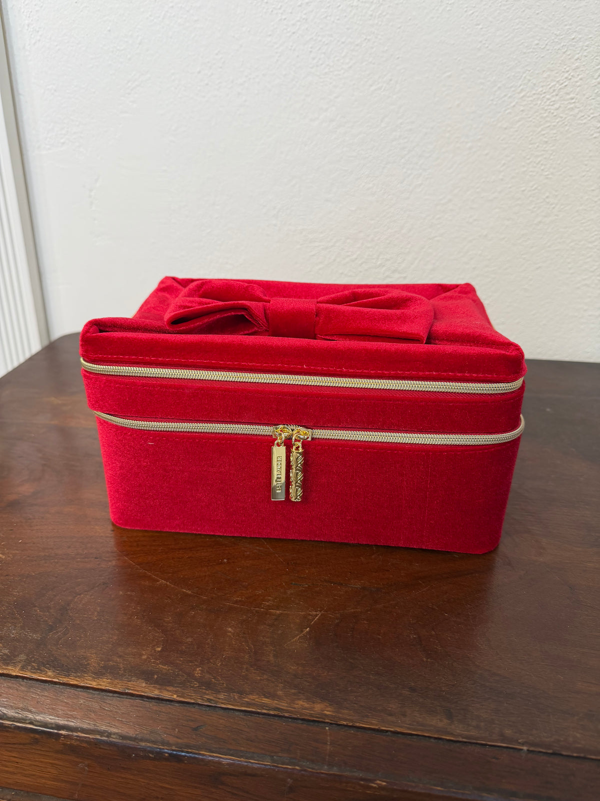 Estee Lauder Red Velvet Train Case