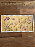 Floral Art With Beaded Trim Frame 23”