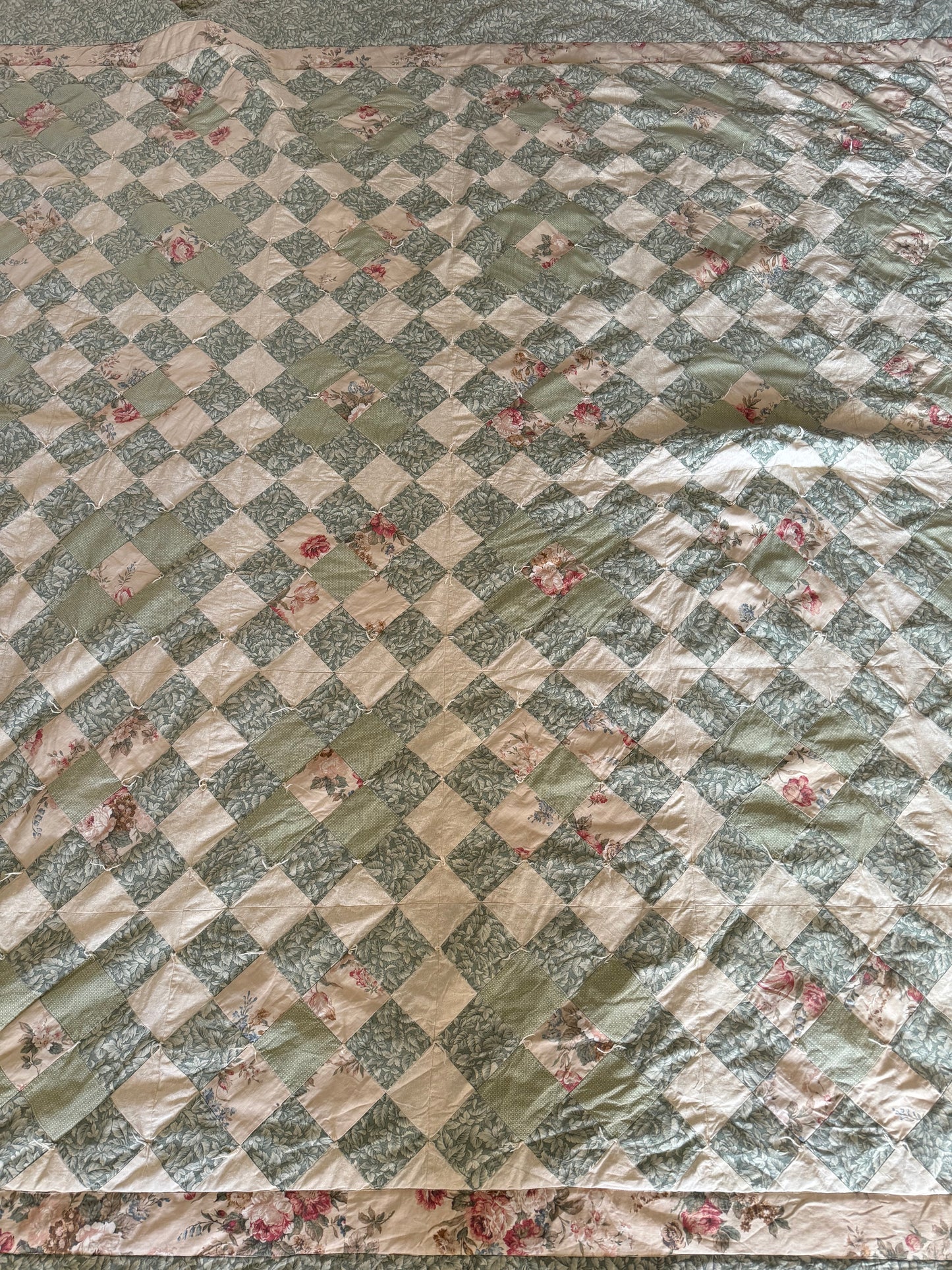 Handmade Pieced Quilt Queen