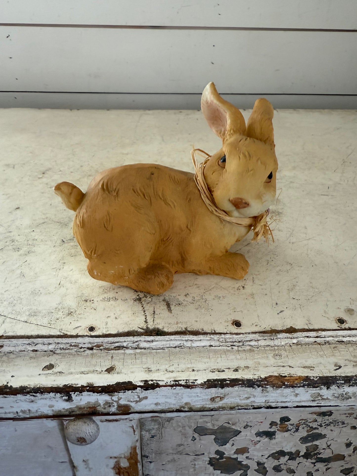 Small resin caramel colored bunny