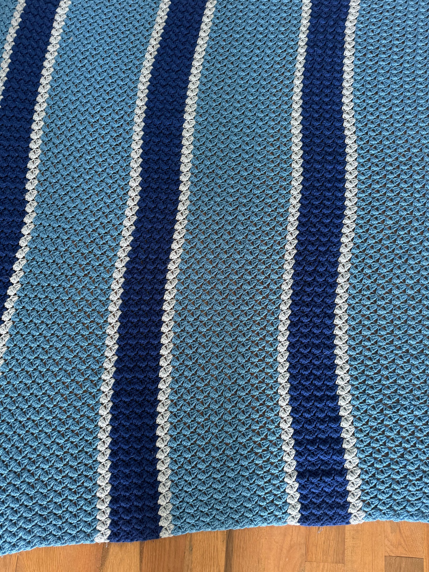 Blue Striped Afghan