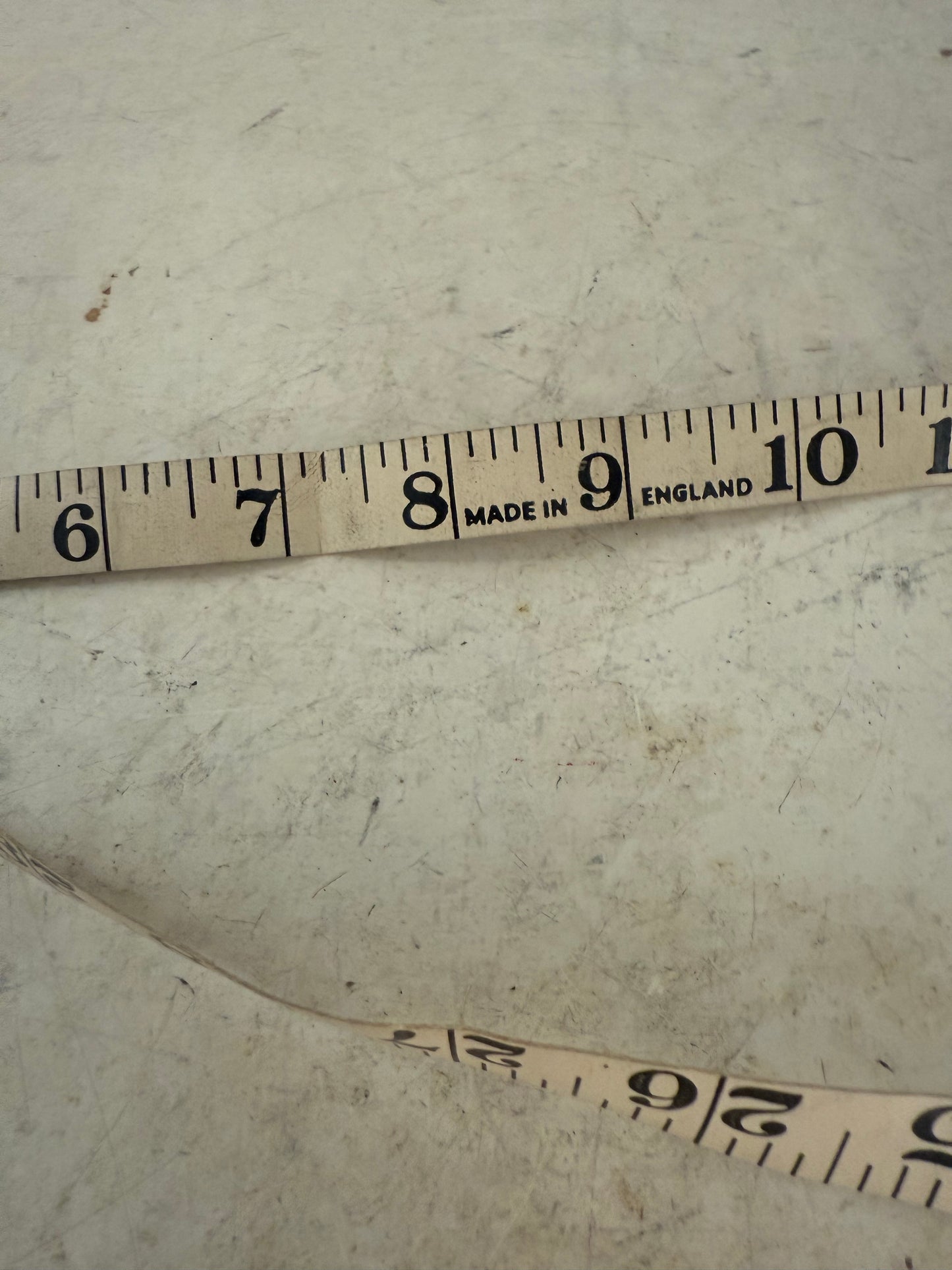 Vintage Dean tape measure - made in England white