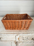 Natural wicker storage basket
